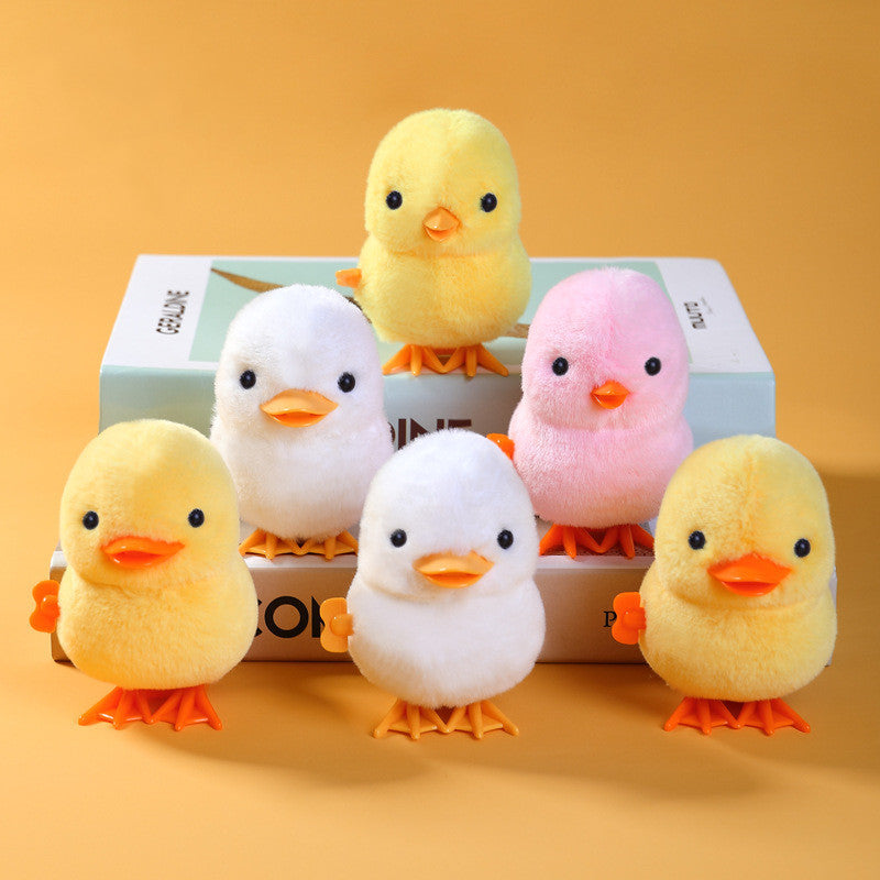 Chicken Clockwork Toy Simulation Plush Jumping Duck