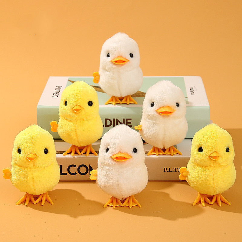 Chicken Clockwork Toy Simulation Plush Jumping Duck