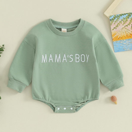 mamas boy baby jumpsuit