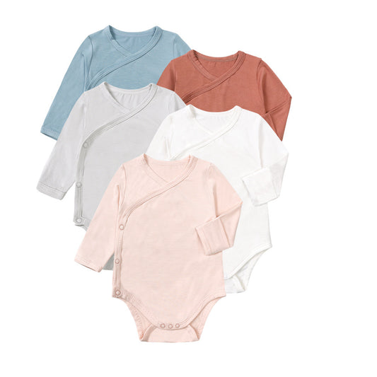 Baby Bamboo Fiber Long Sleeve Baby Jumpsuit